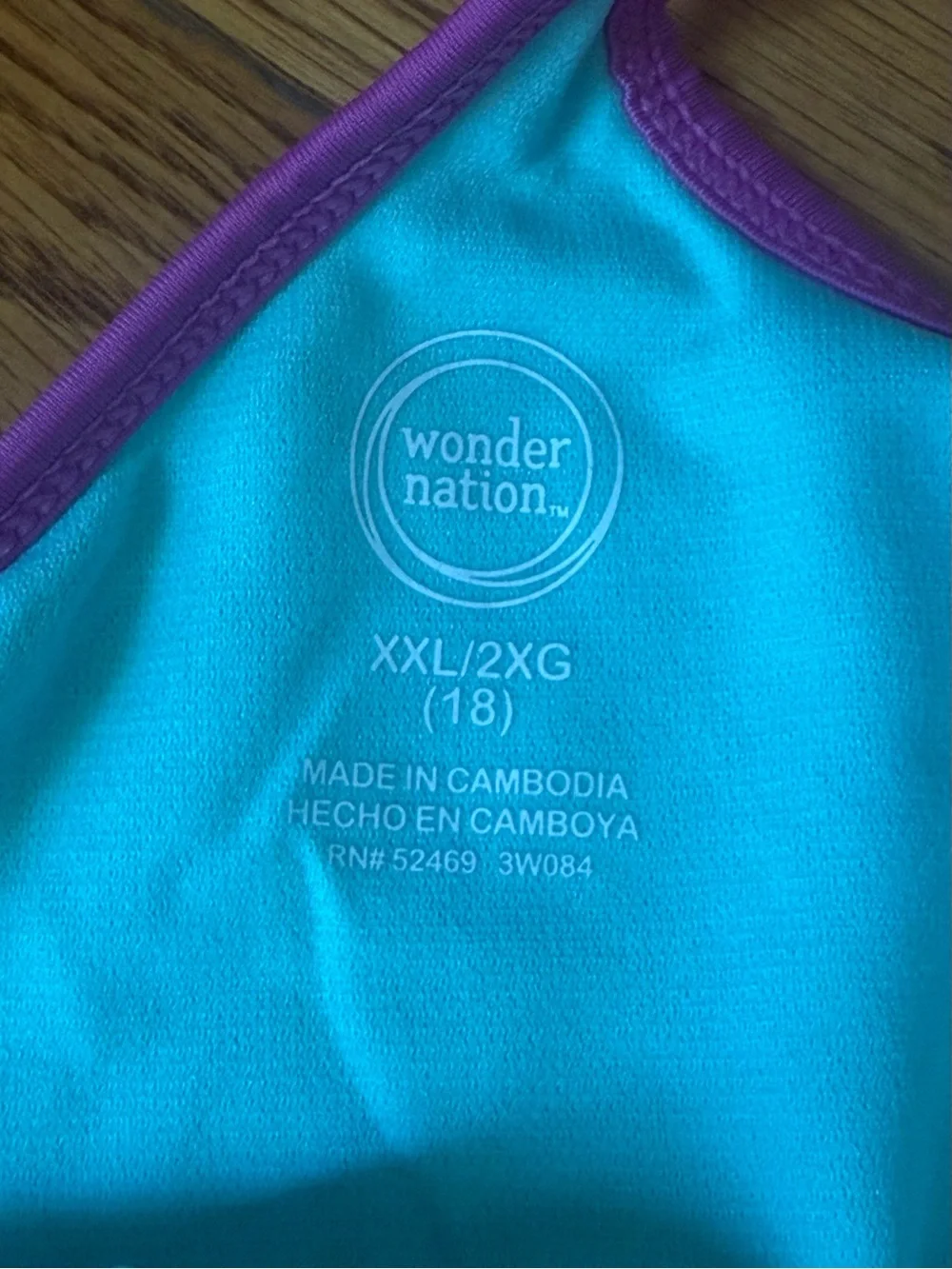 Wonder Nation Girls Sz 18 Tropical Floral One Piece Swimsuit Pink Teal